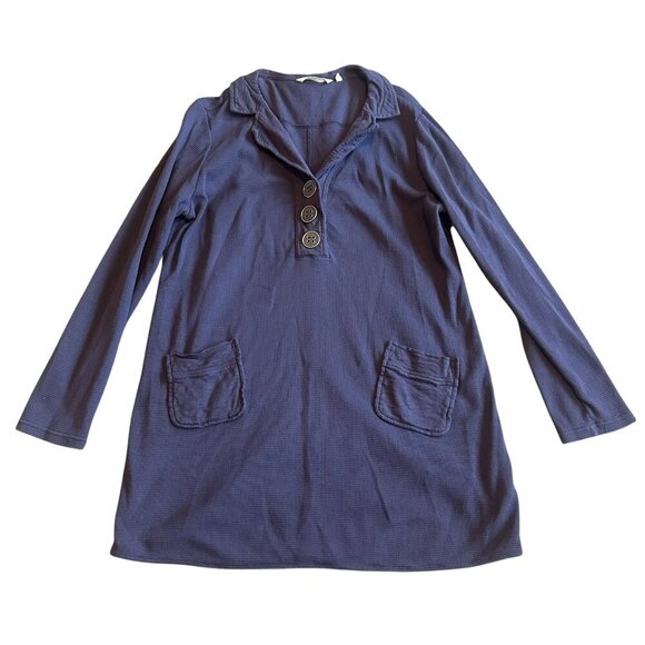 Soft Surroundings Take Two Textured Waffle Knit Tunic Top Purple Size XL Women's - Picture 1 of 12